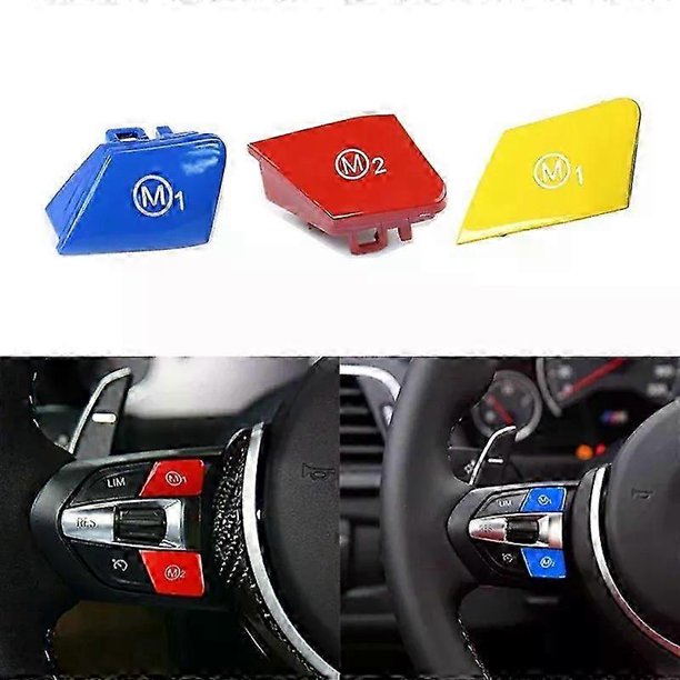 Accesorios para volante M1 M2 Botón de motor para BMW F30 F34 M3 M4 M5 M6 X5M X6M F80 F82 F83 F10 F06 F15 F16 30mmx18mm