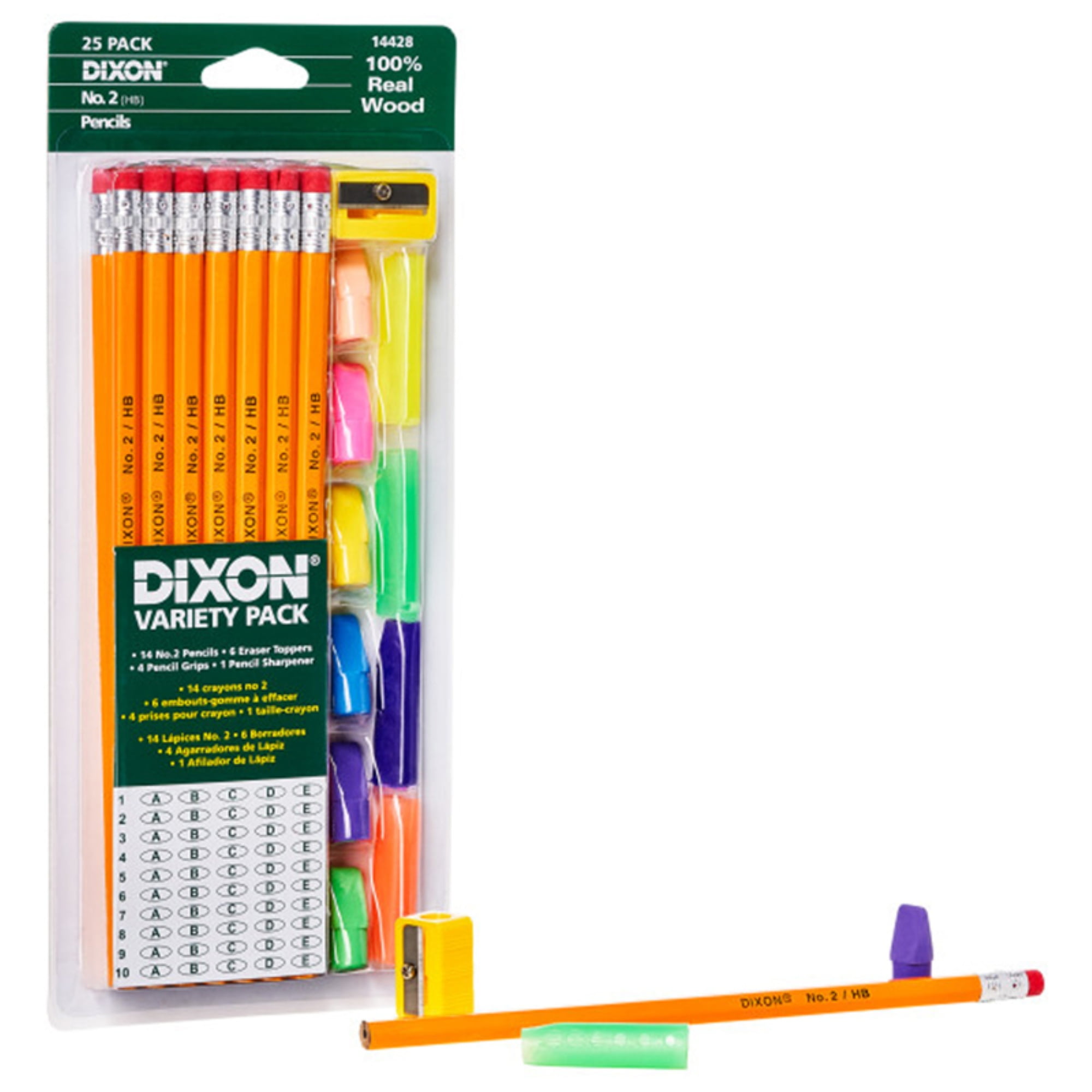 Dixon Ticonderoga Pencil Variety Pack, 14 Number 2 Soft Pencils, 6