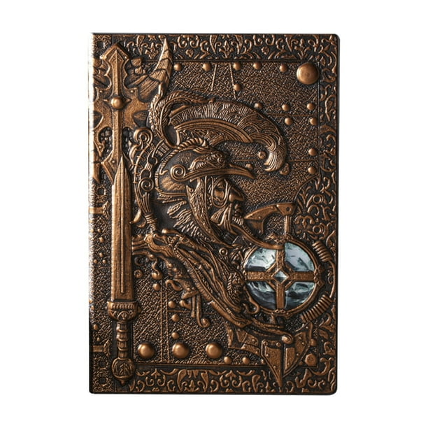 Libreta de viaje genérica con mapa vintage en relieve, de cuero, libreta de notas diaria, libreta de negocios, libreta de dibujo, antigua, hecha a mano, con tapa dura rayada.
