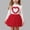 Red, variant on Kids Girl Outfit Set: Red 2 Piece Heart Top & Tutu Skirt for Kids Girls, Valentine's Day Party Dress & Play Clothes 9M-5T,Size 18-24 M