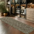 thumbnail image 4 of ARJINCUTE Distressed Vintage Green Runner Rugs 2'x8', Non-Slips Low Pile Traditional Farmhouse Carpet, Machine Washable, 4 of 8