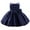 Navy, variant on Kids Girls Summer Dress Flower Bowknot Tutu Sleeveless Round Neck Princess Waistband Pleated Satin Party Gown Puffy Child Kids Dresses Sundress Outfit 4-5 T