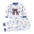 thumbnail image 2 of Cowsor 2 Piece Pajamas Set Kids Sleepwear Cartoon Printed Nightwear Cotton Long Sleeve Shirt Pants Loungewear, 2 of 5