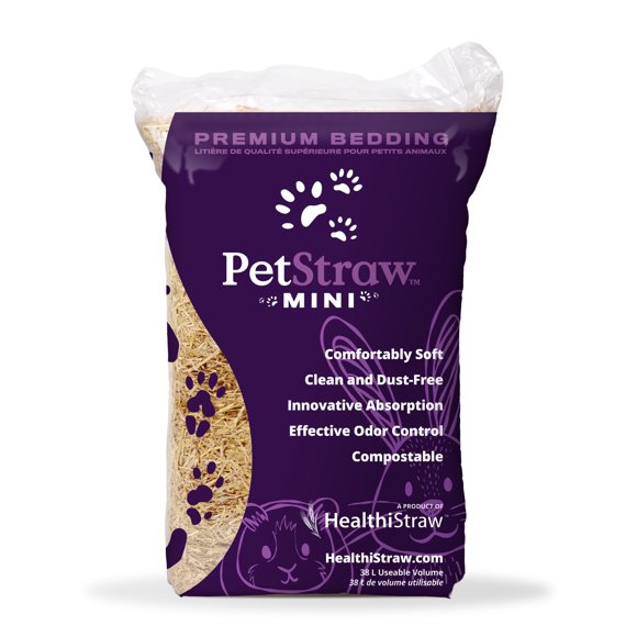 PetStraw Mini - Premium Wheat Straw Animal Bedding, 0.5 Cu ft