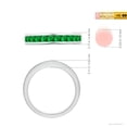 thumbnail image 4 of Angara Natural 0.77 Ct. Emerald Non Eternity Wedding Band in 14K White Gold for Women (Ring Size: 12), 4 of 9