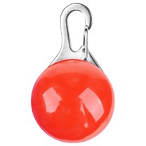 LED Flashing Pet ID Tag, Battery Powered Light Up Dog Cat Collar Pendant, Adjustable Night Safety Light for Walking, to Prevent Loss, Red