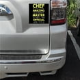 thumbnail image 2 of DistinctInk Custom Bumper Sticker - 6" x 6" Decorative Decal - Black Background - Chef Amazing Culinary Master, 2 of 2