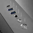 thumbnail image 4 of Gabinete Gamer DXTGAMING Titan T5 Media Torre ATX 4 FAN USB-C Cristal Templado ARGB Metalico gris, 4 of 6