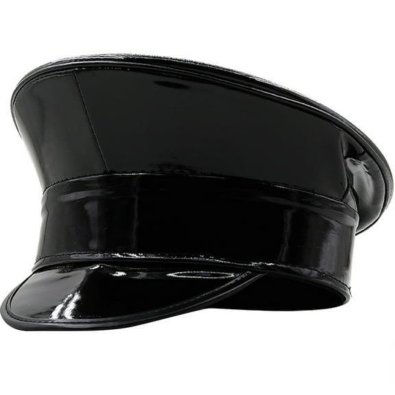 Yauxim Flat Cap PatentLeather Hat for Women Novelty Glitter Party Hat Captain Cap for Stage Club Bachelorette Party