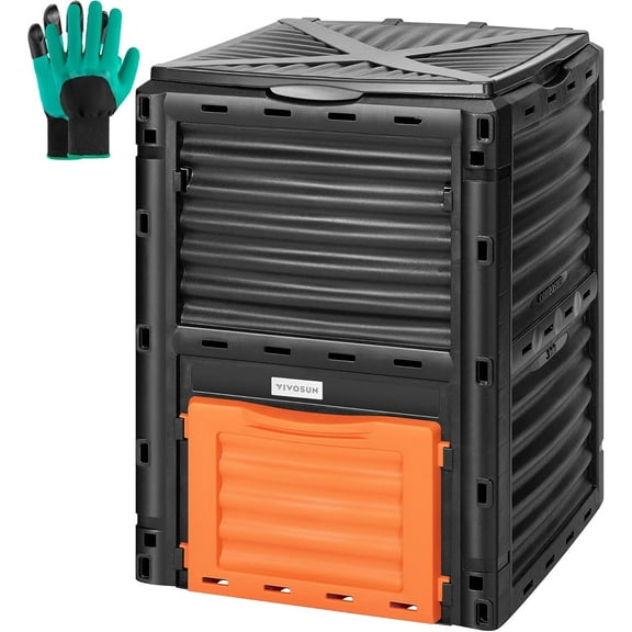 VIVOSUN Compost Bin 80Gallon (300L), Outdoor Composter W/Large Capacity & Easy Assembling, Compost Barrel for Fast Creation of Fertile Soil