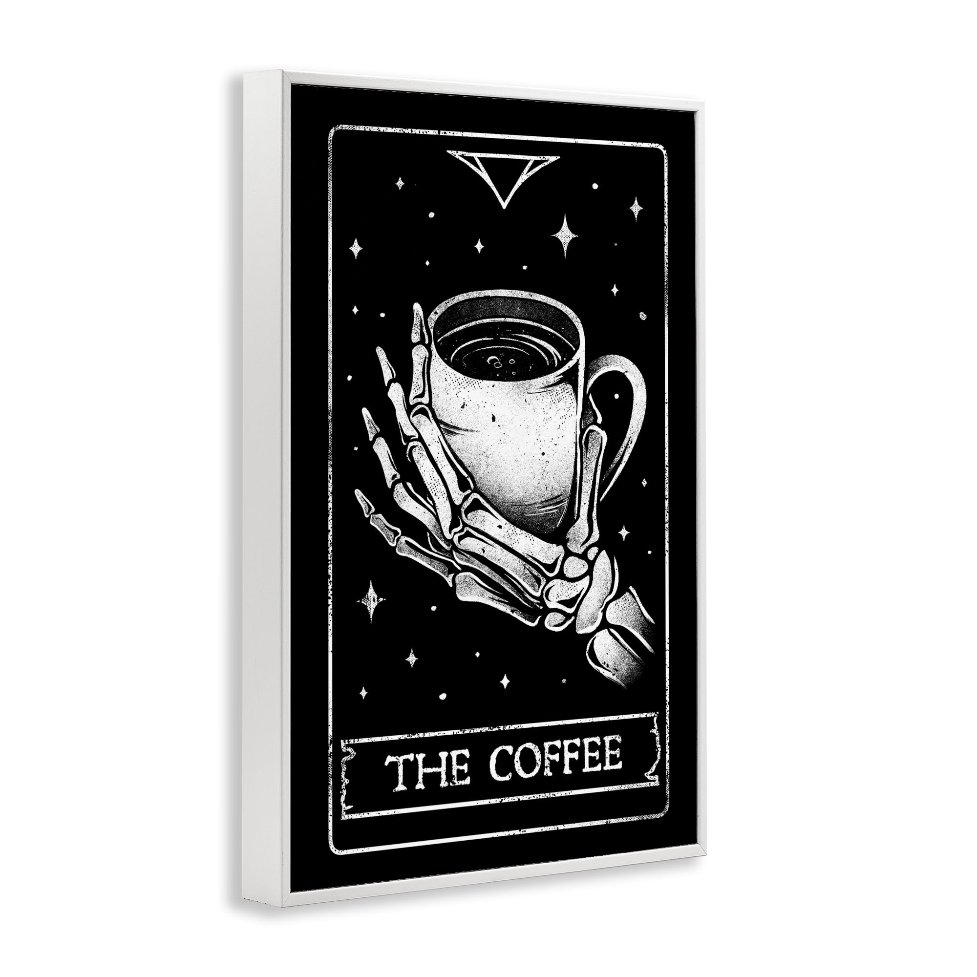 Stupell Industries The Coffee Tarot Card White Framed Giclee Art, design by EduEly Designs