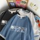 thumbnail image 3 of Capas de aspecto de manga corta t-Shirt mujer suelta media manga pareja Topspangjing, 3 of 4