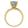 thumbnail image 4 of Clara Pucci 14K Yellow Gold 2ct BlueMoissanite Solitaire Ring for Women, 4 of 8