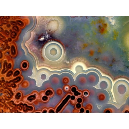 Mexican Art Artists - Mexican Crazy Lace Agate Print Wall Art By Steve Terrill
