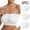White, variant on Zpanxa Bras for Women Bandeau Bra 3PC Wireless Push up Bras Seamless Comfortable Breathable Underwear Tube Top Black 3XL