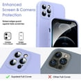 thumbnail image 2 of Liquid Silicone Case for iPhone 12 Pro, [Camera Protection] [Anti Fingerprint] [Wireless Charging] 4 Layer Phone Case Protective Cover, Built-in Microfiber Case Cover, 6.1", Purple, 2 of 14