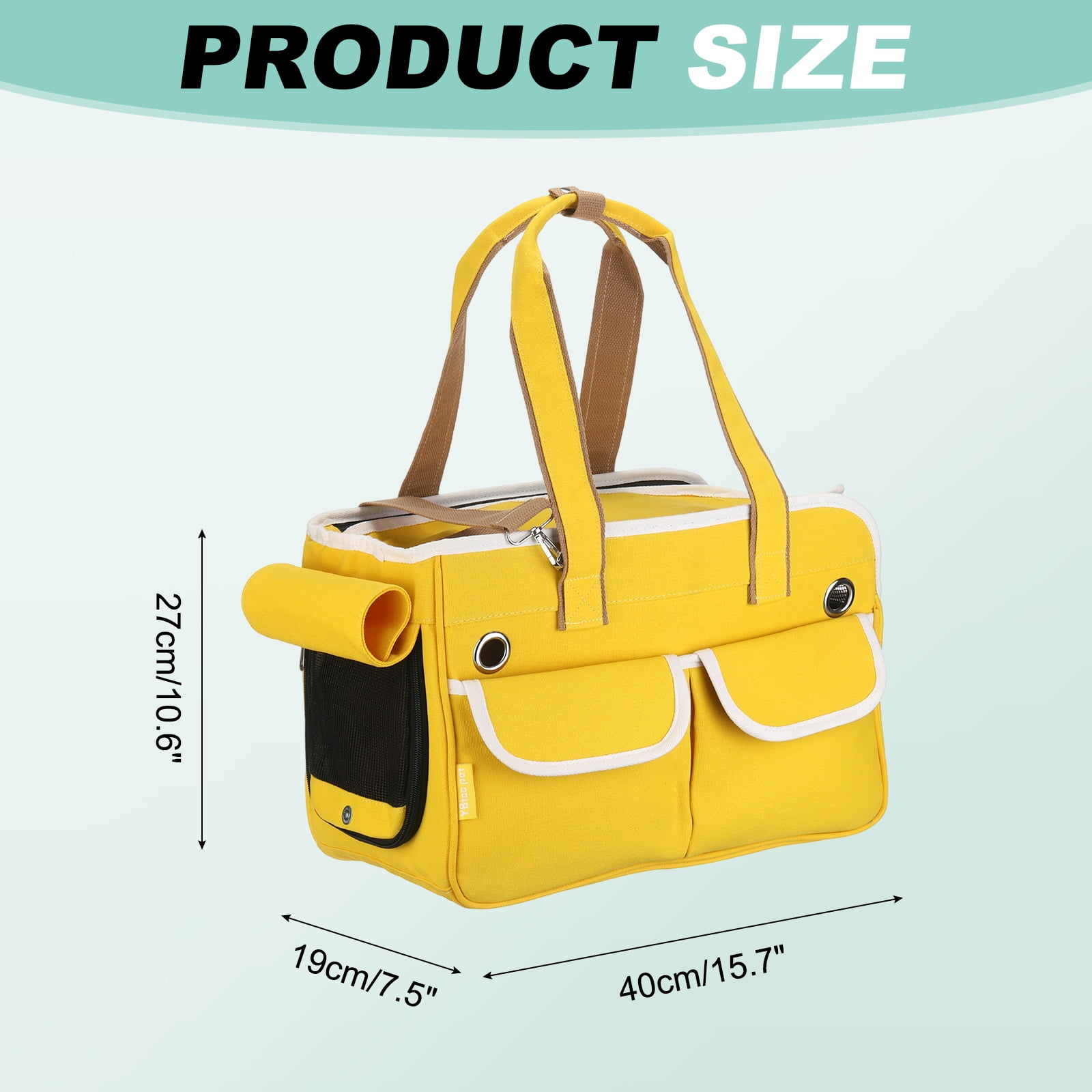 Uxcell Cat Carrier for Pet Adjustable Shoulder Strap Breathable Dog Carrier Up to 16.5 lbs Yellow