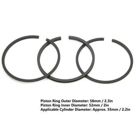 

3pcs Air Compressor Piston Ring Pneumatic Drive Accessories For 55mm Cylinder