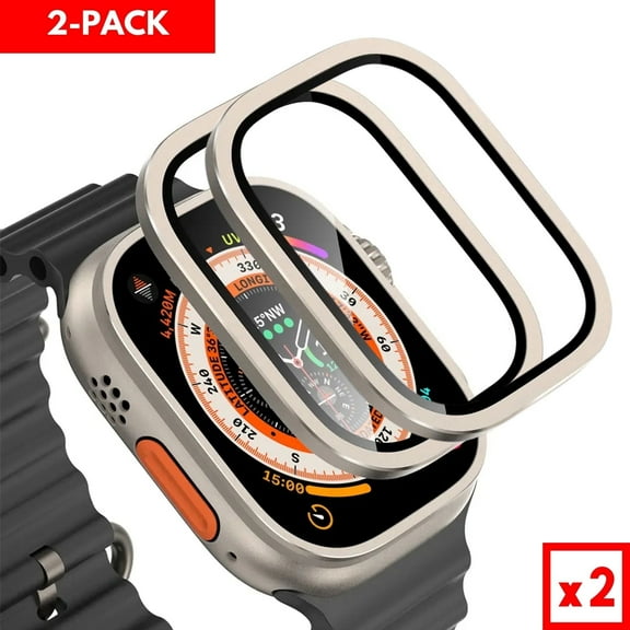Tempered Glass Screen Protector for Apple Watch Ultra 3/2, 49mm (2-Pack)