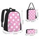 thumbnail image 2 of Balery Pink And White Polka Dot Mochila Escolar 3 en 1 para Niños - Mochila Resistente con Lonchera Térmica y Estuche - Mochila Escolar para Niños y Niñas, 2 of 7