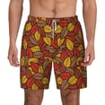 thumbnail image 3 of Uemuo Fall Leaves Pattern Mens Swim Trunks Quick Dry Board Shorts with Mesh Lining, Stretch Beach Shorts Quick Dry No-Chafing Board Shorts-Medium, 3 of 7