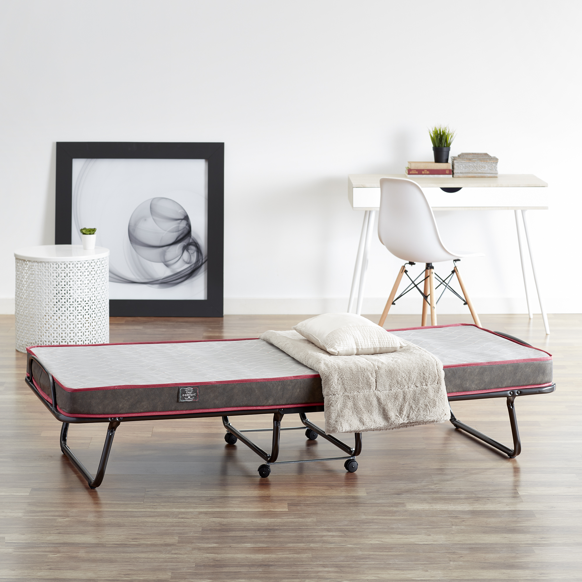 Metal Bed Frame Portable Folding Platform Pull Out Cot Twin Foldable, Black 83934700253 eBay