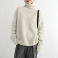 thumbnail image 2 of Misright Women's Turtleneck Sweater, Long Sleeve Knit Pullover with Soft Warm Design for Winter, 2 of 9