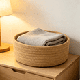 thumbnail image 7 of ACDANC 2026 New Small Baskets for Organizing, Small Storage Baskets, Cotton Rope Small Woven Basket, Cute Mini Tiny Baskets for Nursery, Decorative Boho White Round Basket Bathroom Organization Bin, 7 of 7
