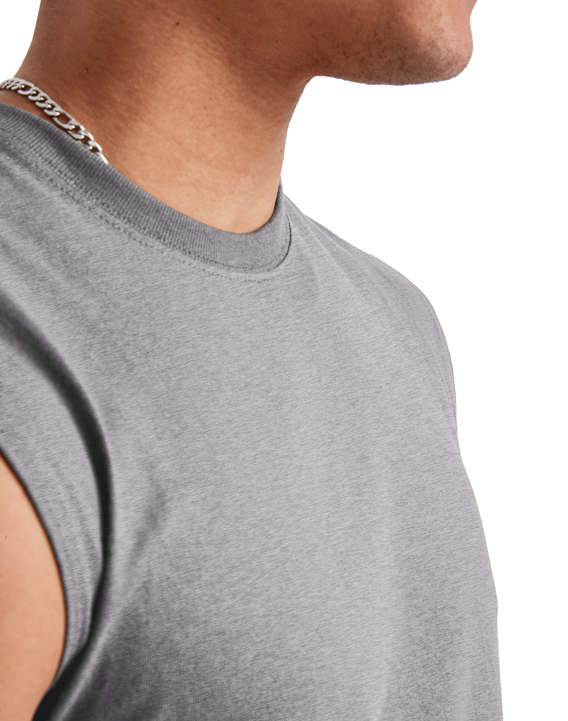 Hanes Essentials Men's Muscle Tank Sleeveless Tee Workout Gym Crewneck Midweight