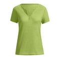 thumbnail image 2 of KBZDBZC Womens Summer Tops Women Topsshort Sleeve V Neck Casualfashion Shirt Women Blouse Womens Tshirt Womens Tee Shirts (Green,XXL), 2 of 5