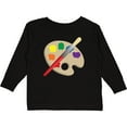 thumbnail image 3 of Inktastic Artist Palette and Brush Boys or Girls Long Sleeve Toddler T-Shirt, 3 of 5