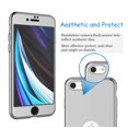 thumbnail image 3 of Apple iPhone SE 2020 Case, iPhone SE 2020 (4.7 Pouces) Case Sturdy, Hard Plastic Case 360 Full Body Shockproof Protection With Tempered Glass Screen Protector Case for iPhone SE2 2020 -Red, 3 of 8