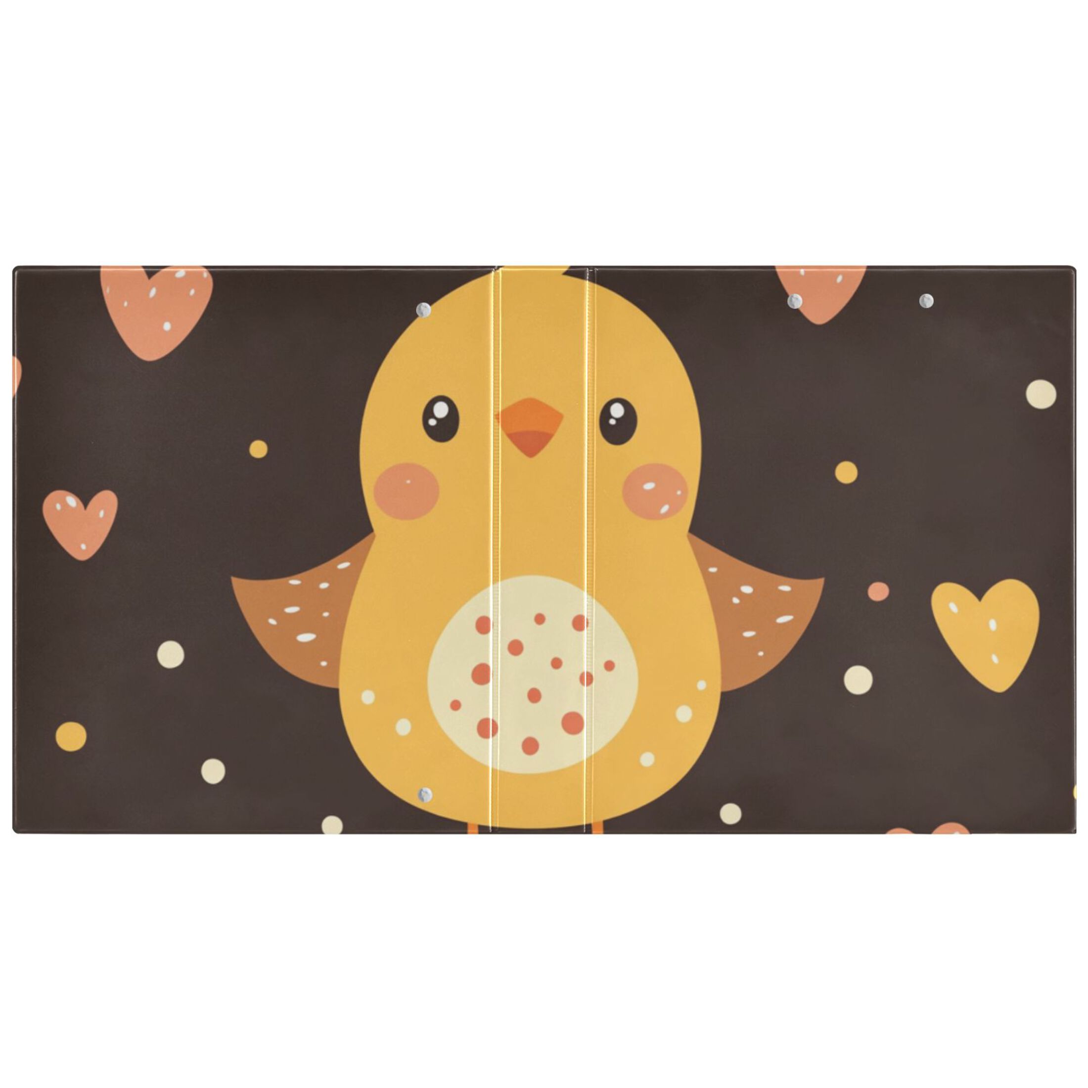 Baby Chick 3 Ring Binders 1.5 inch Hardcover File Folders with Interior Pockets A4 Size Organizer for School Office Hospital
