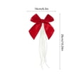 thumbnail image 6 of Christmas Bows, Oversized Soft Cloth Bow Ornament for Christmas Tree, Wreath, Gift Box, Wedding, Holiday Party Decoration, Eye-Catching Festive Decor, 10.23 X 5.91 Inches, 6 of 6