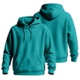 thumbnail image 5 of Hearthz Lightweight Hoodie Men Dropp Shoulder Long Sleeve Mens Hoodies and Sweatshirts Streetwear Oversized Winter Men Sweatshirts with Pocket Green S, 5 of 6