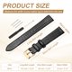 thumbnail image 2 of Correa de reloj Uxcell de 16 mm de ancho, correas suaves de liberación rápida, patrón de lagarto con hebilla dorada de acero inoxidable para hombres y mujeres, negra, 2 of 7