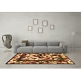 thumbnail image 3 of Ahgly Company Indoor Square Abstract Brown Contemporary Area Rugs, 7' Square, 3 of 4