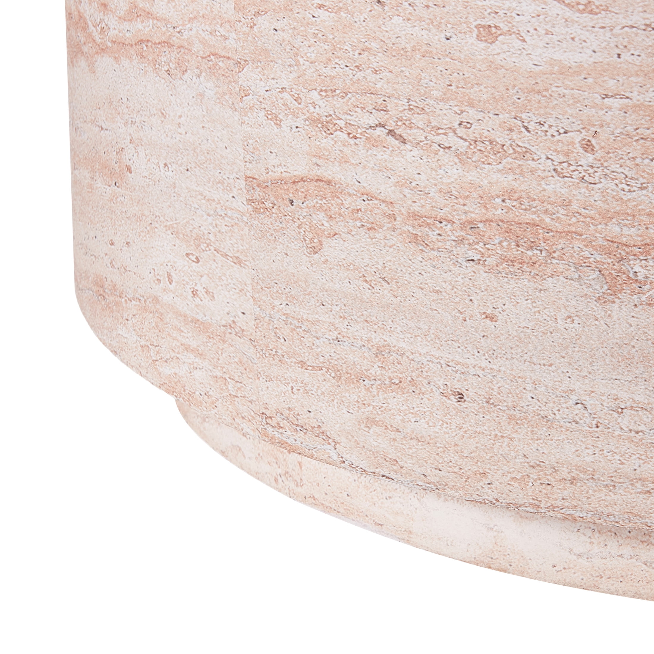 Christopher Knight Home 27.5" Round Coffee Table, MGO Travertine Indoor Outdoor Accent Table, Natural