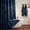 Navy (With Nickel Hooks), variant on Crushed Velvet Shower Curtain, Dark Green Luxury Shower Curtain with Gold Decro Metal Hooks, Machine Washable Thick Fabric Bathroom Curtain, 72x72