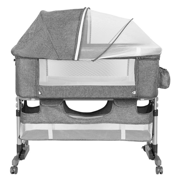 Baby Crib Bed, 3 in 1 Baby Bedside Sleeper Cradle Nursery