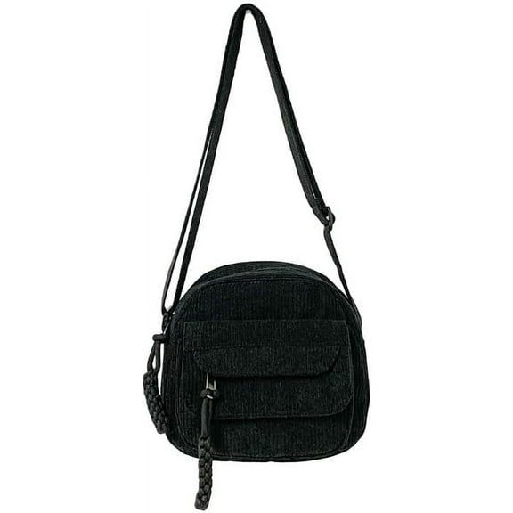 Kwuty Cute Crossbody Bag Purse for Women, Corduroy Kawaii Shoulder Bag Aesthetic Small Wallet Bag