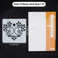 thumbnail image 2 of 15Pcs Heart Painting Stencils Plastic Reusable Drawing Rectangle Stencil Cut Painting Template Leaves Flowers Love Words for Crafting Wedding Valentine's Day DIY Art Project Wedding, 2 of 5