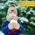 thumbnail image 5 of Toddler Kids Winter Hats Gloves Scarf Set Beanie Mittens Neck Warmer for 1-5 Year Old Baby Girls Boys Gifts, 5 of 7