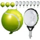 thumbnail image 1 of KAKOWELY 12 globos de tenis para fiesta, globos de aluminio verdes, decoración para fiestas de tenis, cumpleaños, temática deportiva, suministros para fiestas., 1 of 5
