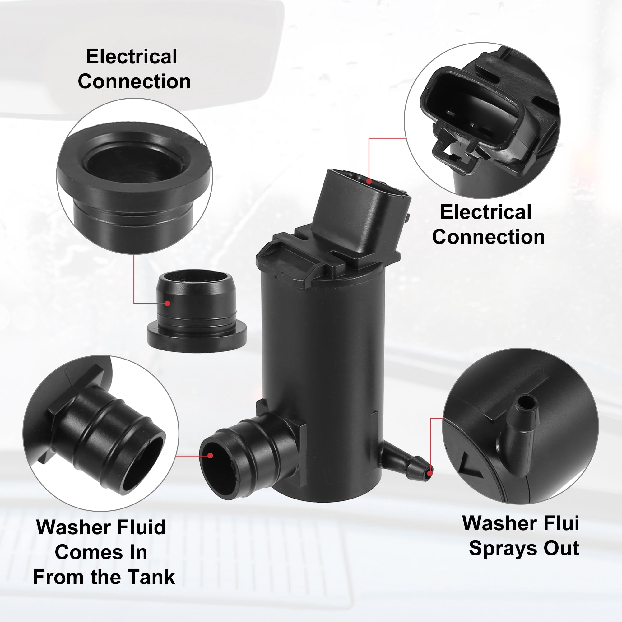 Unique Bargains Windshield Washer Motor Pump for Toyota Camry Solara Corolla