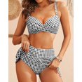 thumbnail image 3 of Bikini Yonique 2025 para mujer con aros y falda a cuadros, 3 of 4