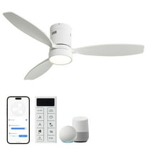 Sofucor Smart Ceiling Fan 52 Inch Indoor Outdoor with Light Remote - 6-Speed Reversible DC