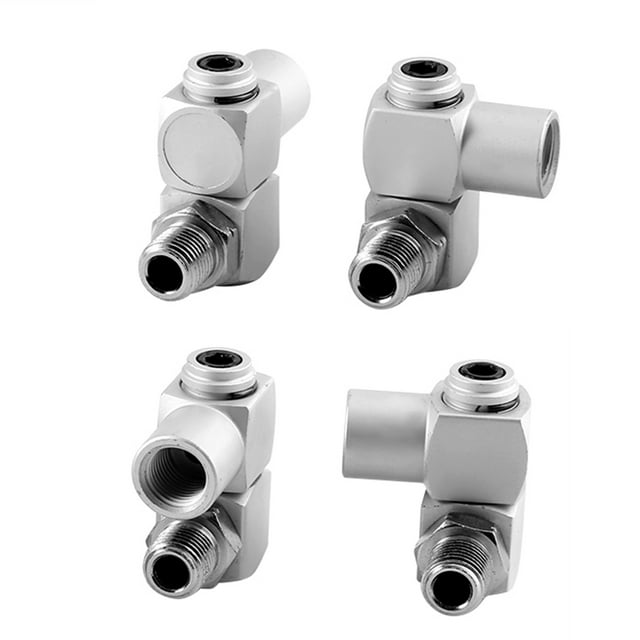 NIMOA Air Tool Coupler - Aluminum 1/4" Universal 360 Rotary Air Hose Connector Adapter Tool, 4pcs