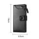 thumbnail image 2 of Hukapapa Bolso multifuncional para teléfono móvil de mano con cremallera y hebilla para dinero, bolso para tarjetas de cambio, negro, 2 of 5
