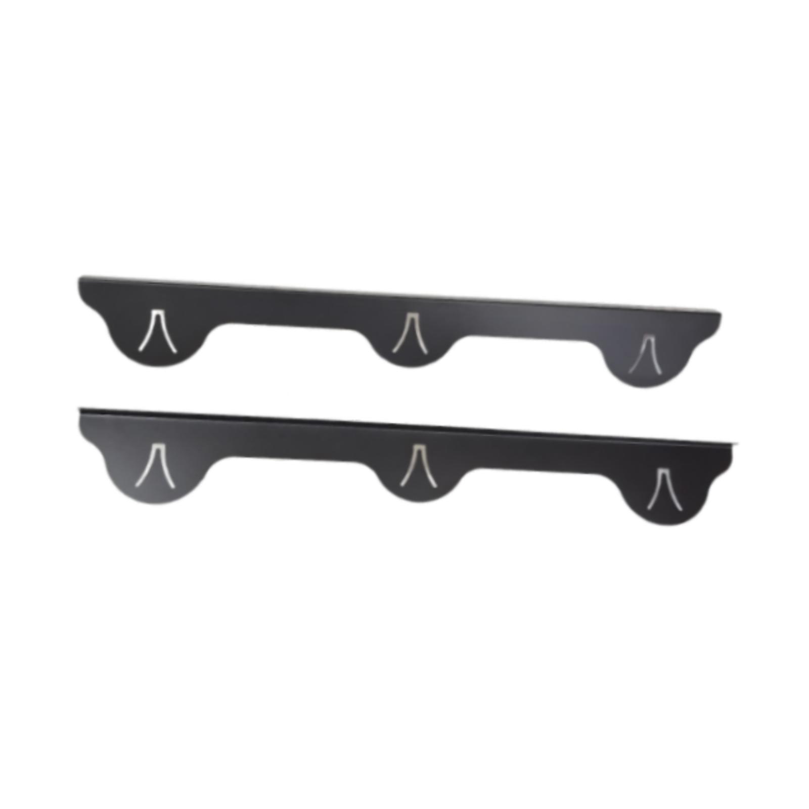 Fiocias 2x Stovetop Counter Gap Covers Side Guards Easy Clean Lightweight Heat Resistant Black